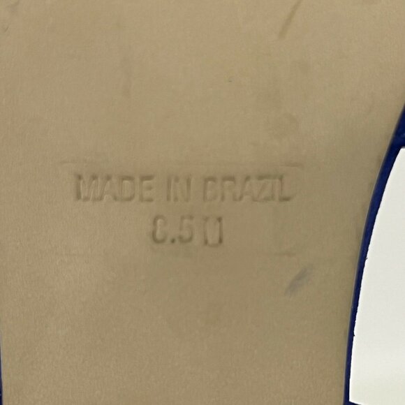 Steve Madden Womens Size 8.5 Raela Blue Leather Pointed Lace-Up Heels - Picture 7 of 7